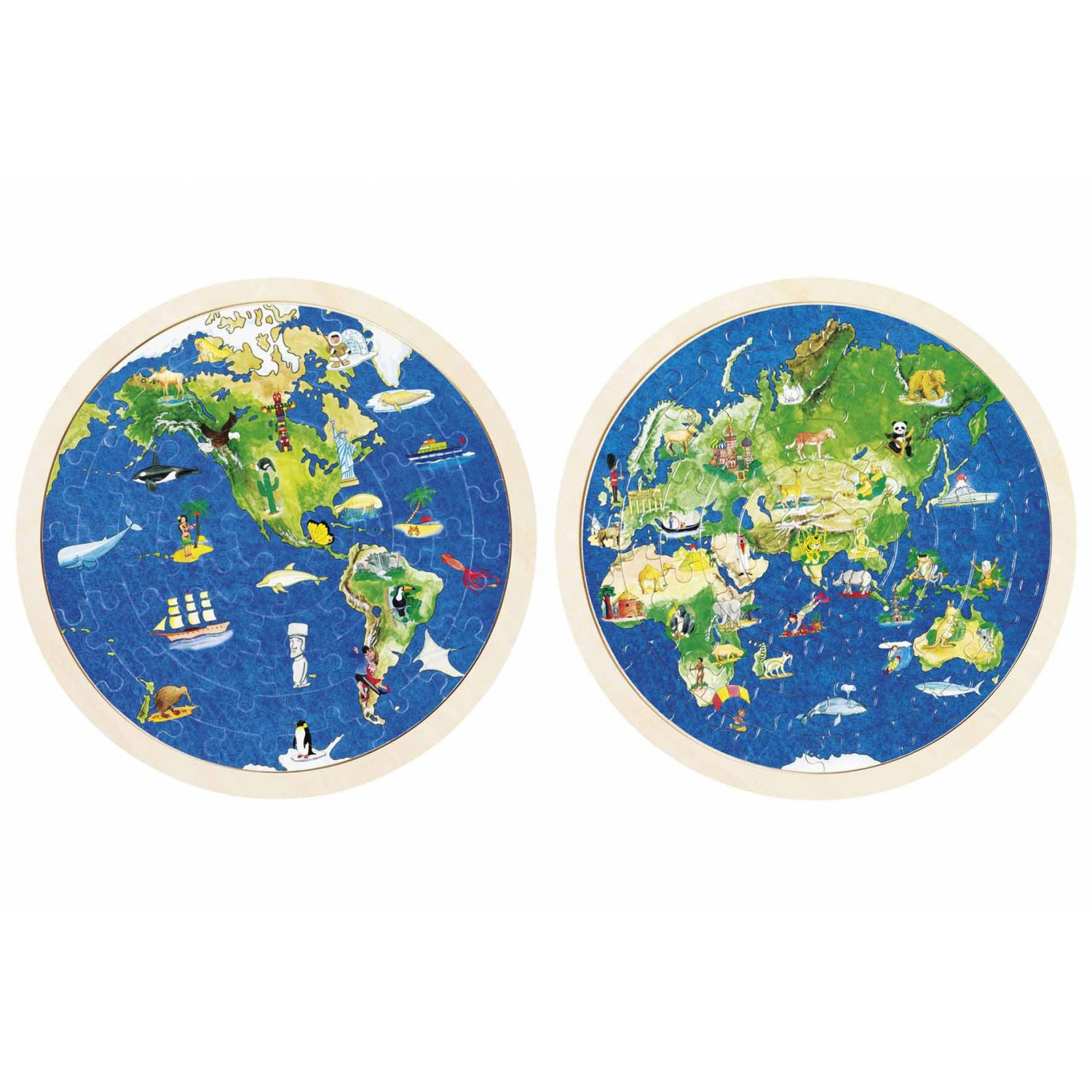 Puzzle en bois Globe Terrestre