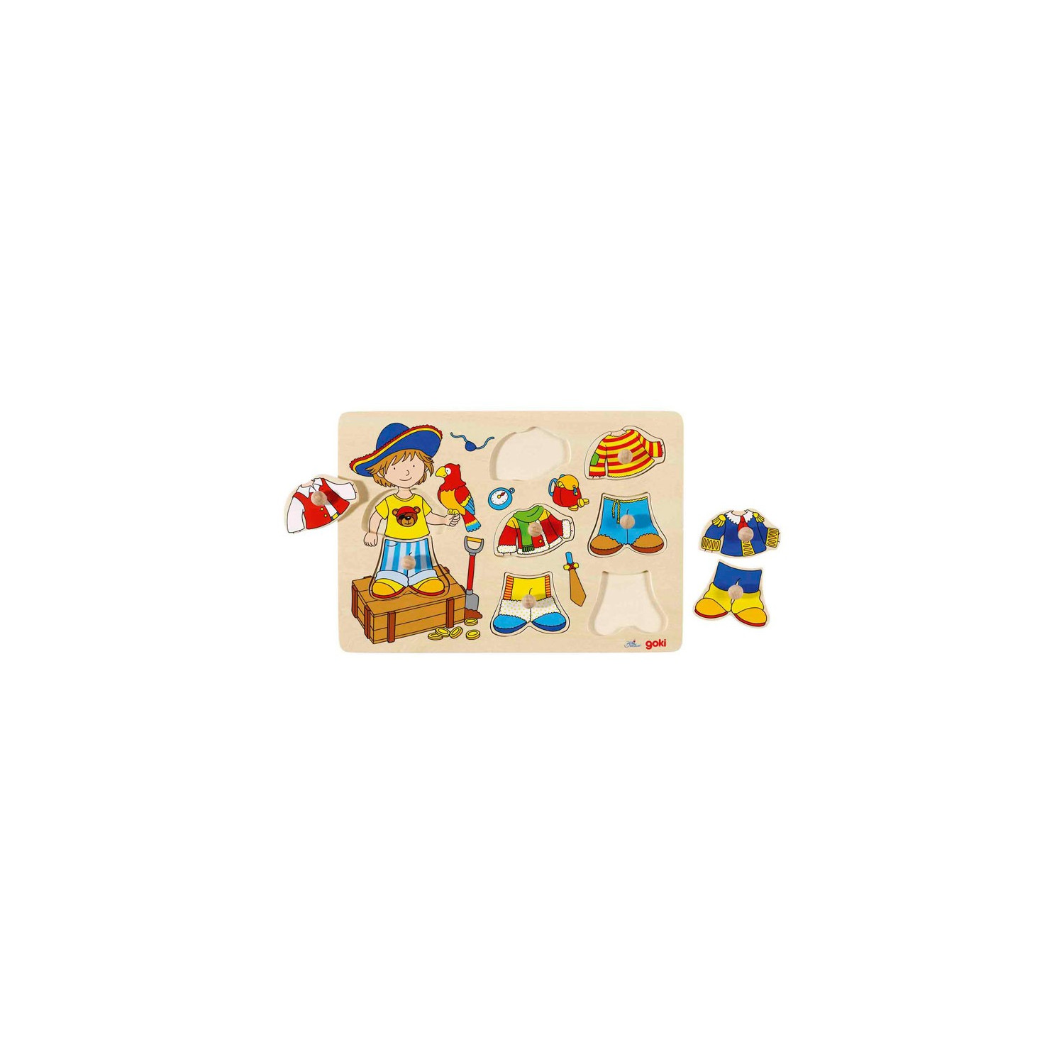 Puzzle à boutons : petit pirate à habiller