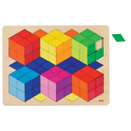 Puzzle 3D Optique en bois