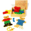 Ours en bois à habiller : Jeu de laçage Ours en bois à habiller : Jeu de laçage