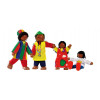 Famille africaine : set de 4 poupées