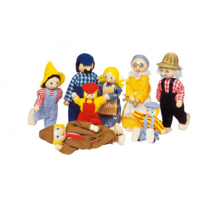 Famille paysanne (8 poupées)