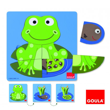 Puzzle 3 niveaux Grenouille