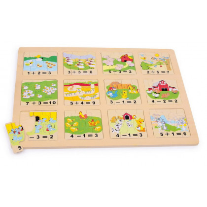 NAVESO Puzzle en Bois Enfant, 4 Pièces Puzzle Bois, Jeux Educatif 3 Ans en  Bois, Jouets Montessori Educatif Apprentissage pour Enfant 2 3 4 5 Ans pour  Garçon Fille Anniversaire Noël Cadeau