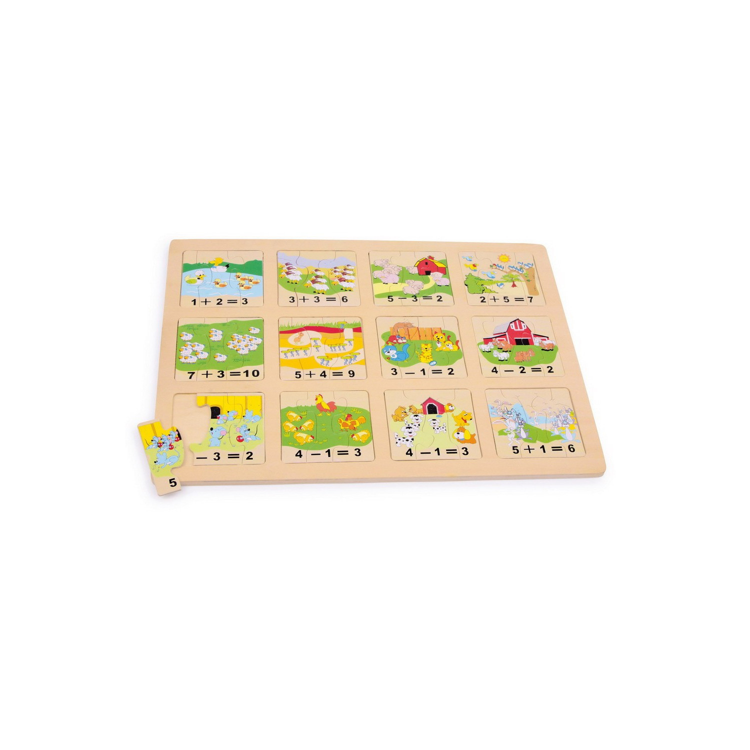 Puzzle Compter les animaux