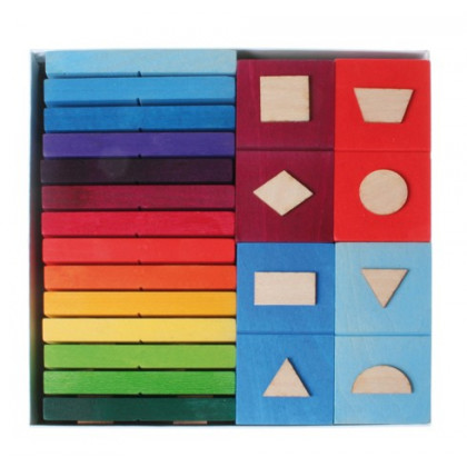 Dominos de formes géométriques en bois
