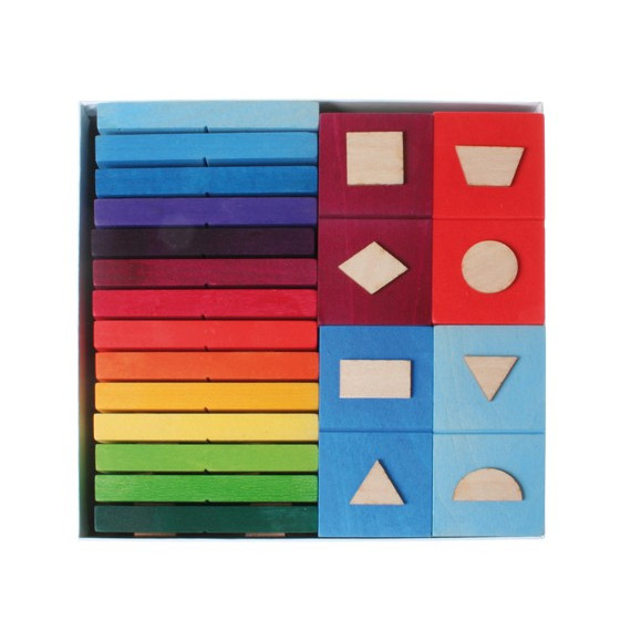 Dominos de formes géométriques en bois