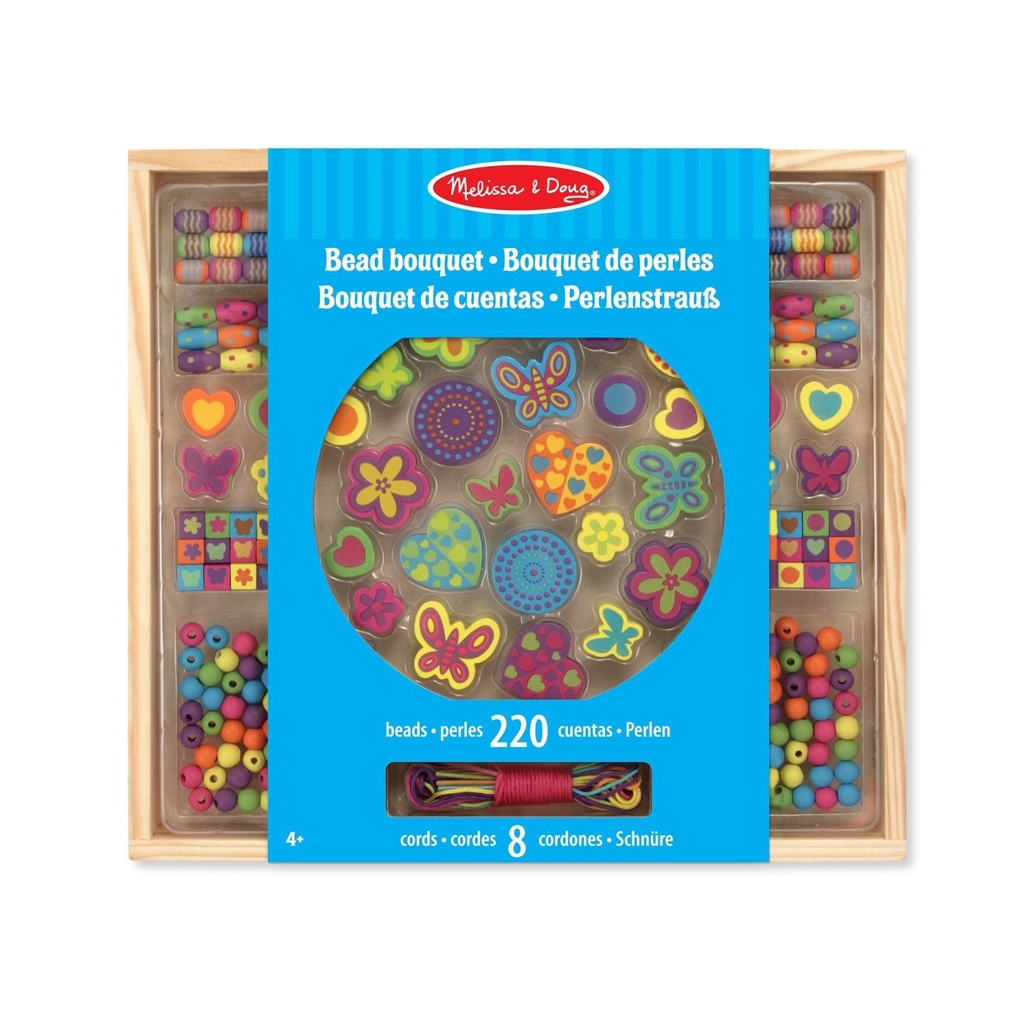 Coffret de 220 perles en bois 