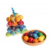 Perles multicolores en bois 30 mm X 36