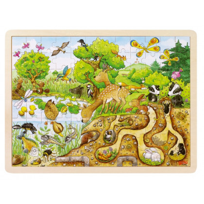 Puzzle en bois Découverte de la nature (96 pcs)