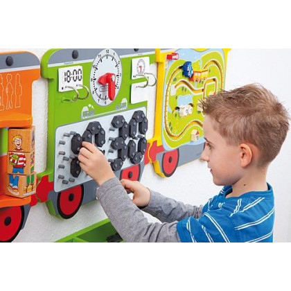 Jeu mural Train : horloge