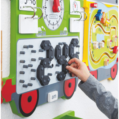 Jeu mural Train : horloge