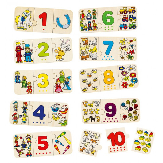 Puzzle chiffres et quantités Puzzle chiffres et quantités