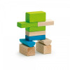 Assortiment de blocs de construction en bois coloré Assortiment de blocs de construction en bois coloré