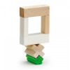 Assortiment de blocs de construction en bois coloré Assortiment de blocs de construction en bois coloré