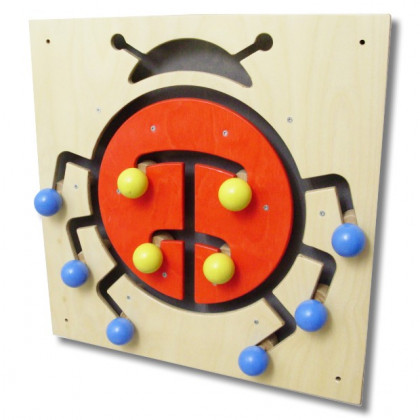 Jeu murale en bois Coccinelle