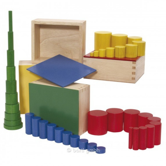 Set de cylindres de colorés Montessori