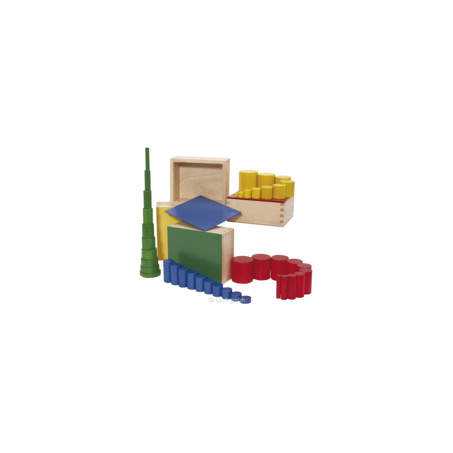 Set de cylindres de colorés Montessori