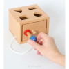 Boîte à formes en bois avec clé Boîte à formes en bois avec clé