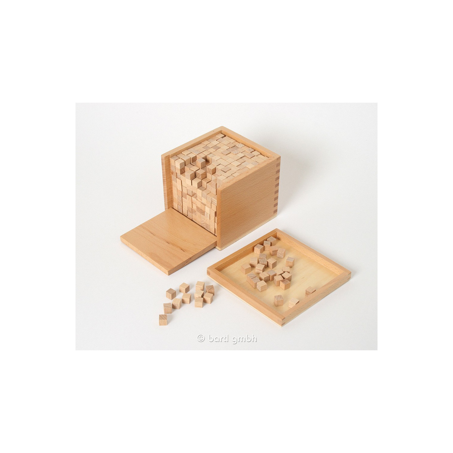 Boîte de volumes de 1000 cubes (Montessori)
