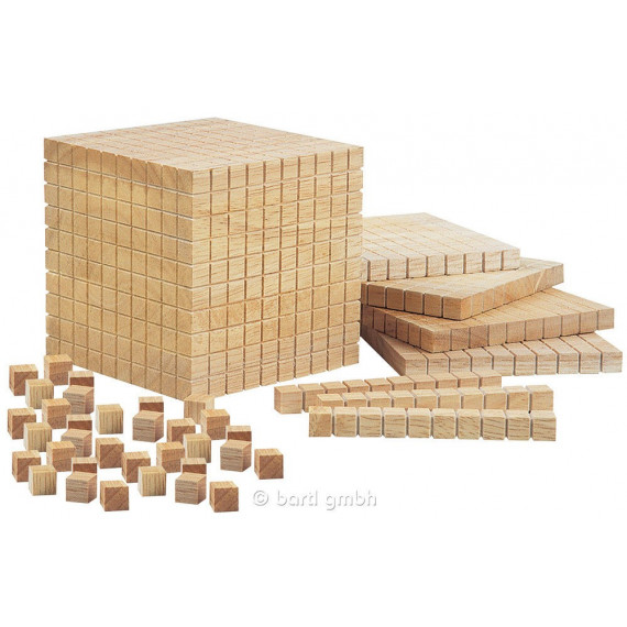 Cube de la puissance 3 - Matériel Montessori - Mathématiques