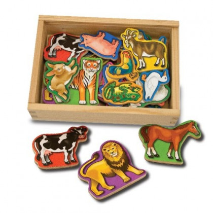 Magnets en bois Animaux 