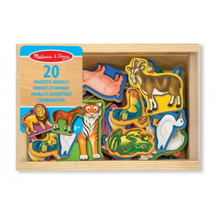 Melissa & Doug Jeu d'images assorties magnétiques en bois avec 119 aimants  et cartes de scène