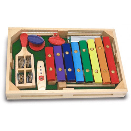 Purpledi 33PCS Instruments de Musique pour Enfants, Instrument Percussion  Enfant Jouets Musicaux Bois de l'enfant avec Xylophone, Jouets avec Sac de  Transport Cadeau de Noël pour Un Anniversaire : : Jeux et