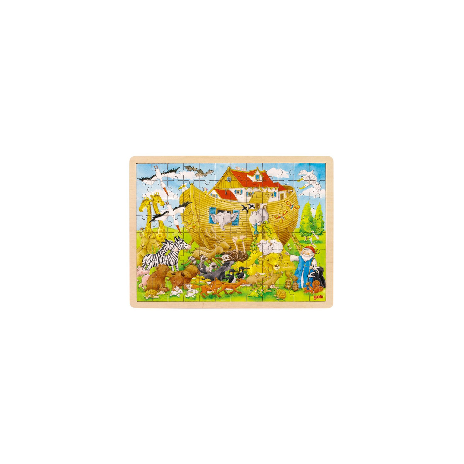 Puzzle en bois Arche de Noé sur 2 niveaux, PHILOS  La Boissellerie Magasin  de jouets en bois et jeux pour enfant & adulte