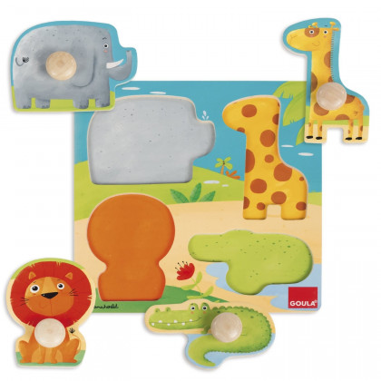 Puzzle encastrement Animaux sauvages 4 pcs