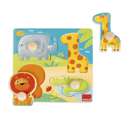 Puzzle encastrement Animaux sauvages 4 pcs