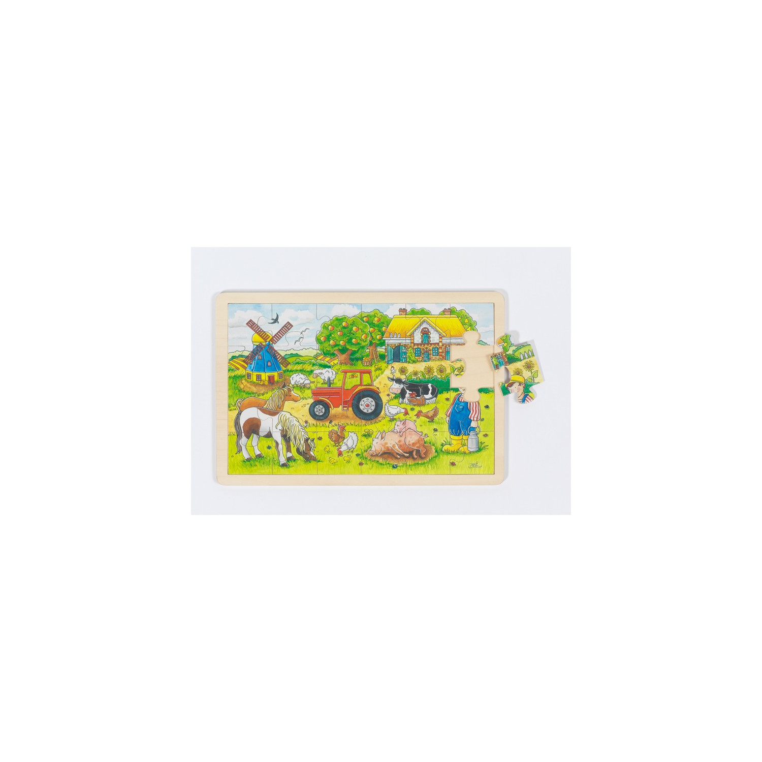 Puzzle Ferme en bois 24 pièces