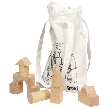 Cubes en bois naturel : sac de 45