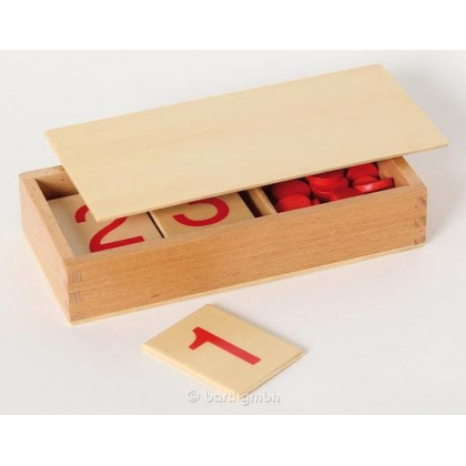 Jeu des nombres et des jetons Montessori