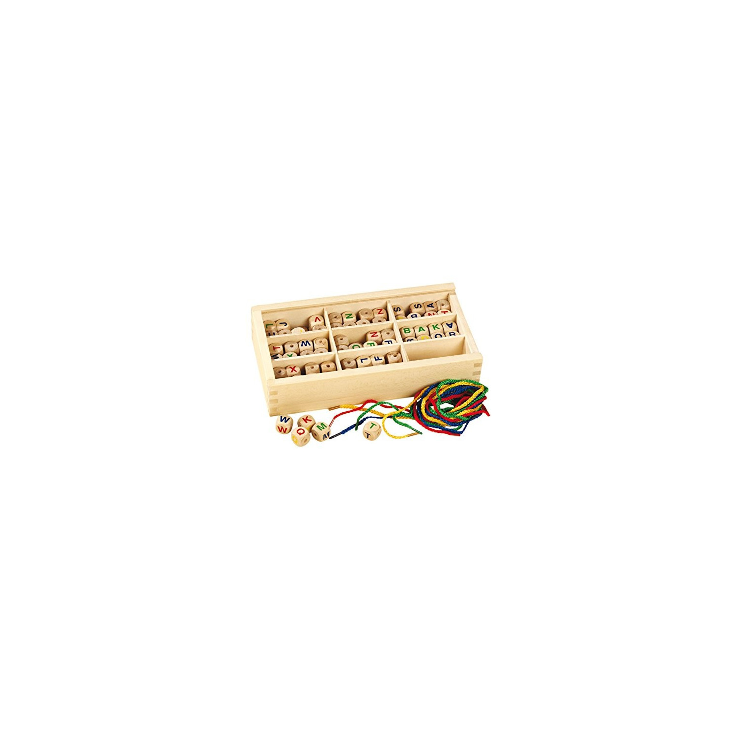 Coffret de Perles alphabet en bois 