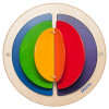 Jeu mural rond Livre coloré Jeu mural rond Livre coloré