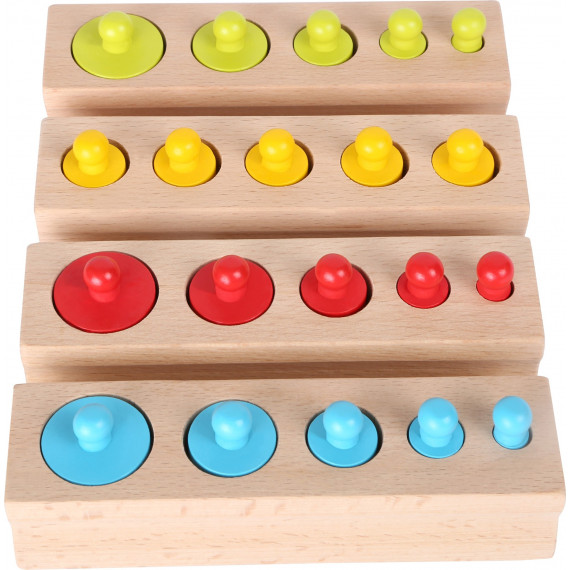 Jeu d'emboîtement de cylindres colorés Jeu d'emboîtement de cylindres colorés