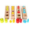Jeu d'emboîtement de cylindres colorés Jeu d'emboîtement de cylindres colorés
