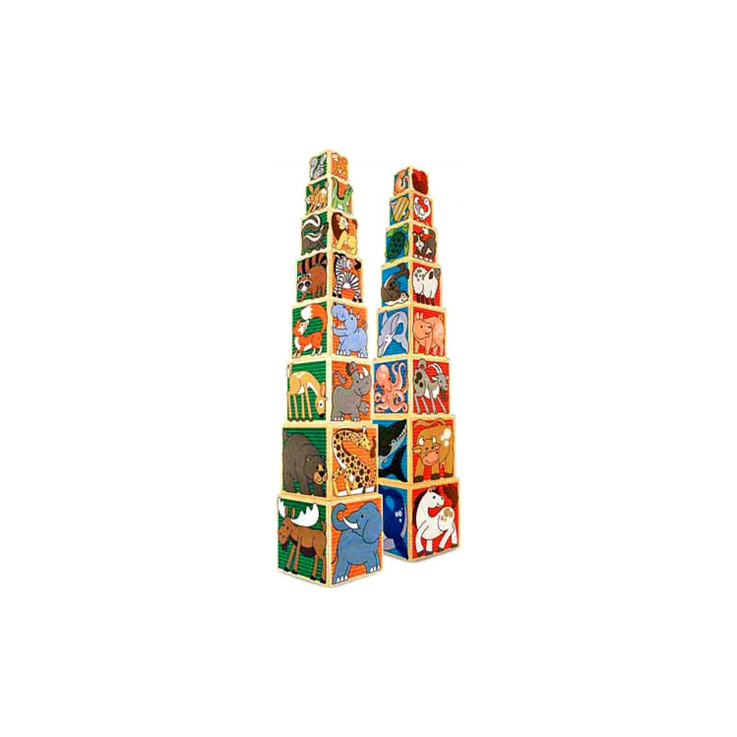 Cubes gigogne en bois Animaux