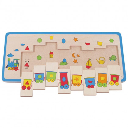 Puzzle Train Formes géométriques 10 pcs