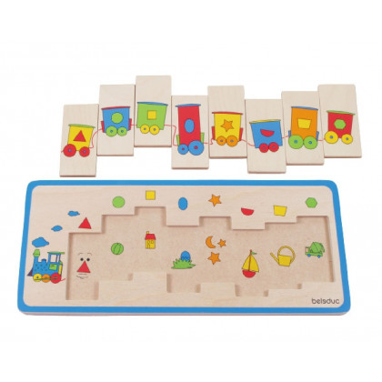 Puzzle Train Formes géométriques 10 pcs