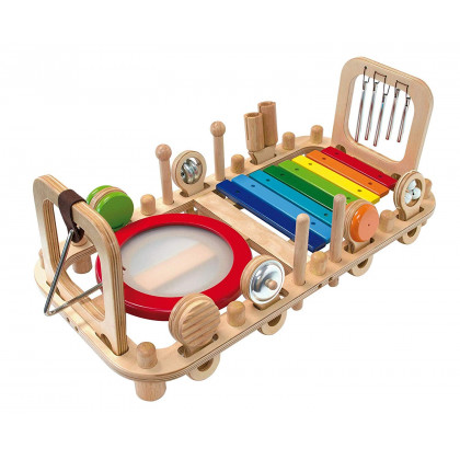 JOFLVA Instrument De Musique Enfant, Jouet en Bois Instruments, Jouets De  Percussions Set, Jouets Musicaux Bois Cadeau De l'enfant avec Xylophone,  Instrument Percussion Enfant pour Enfant 2 Ans.