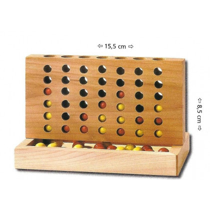 Puissance 4 en bois, format Voyage