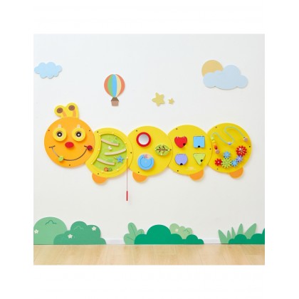 Grand jeu mural Chenille jaune